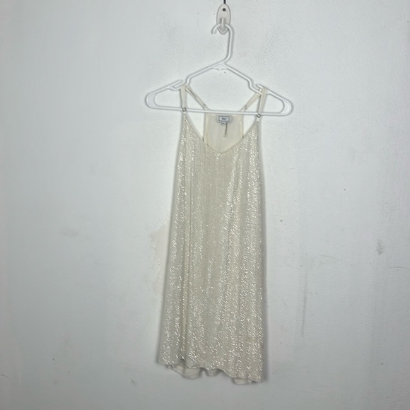 Mlv Carmen Sequin Dress In Ivory - Picture 4 of 7